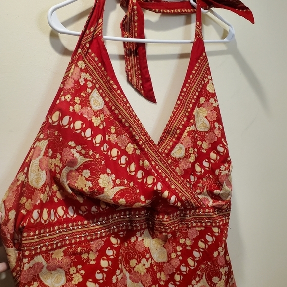 Lane bryant halter neck floral print plus size top size 22 - Picture 2 of 10